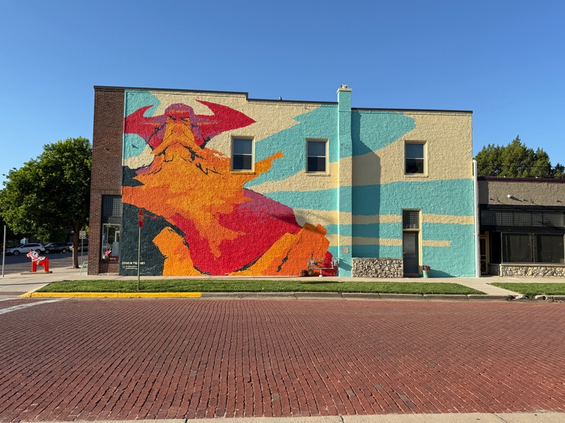 mural in Lindsborg by artist unknown.