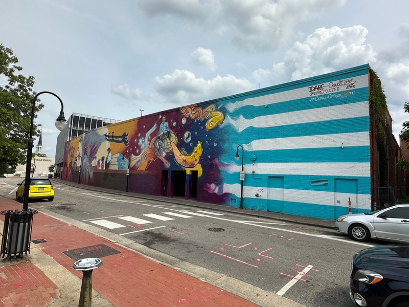 mural in Fayetteville by artist unknown.