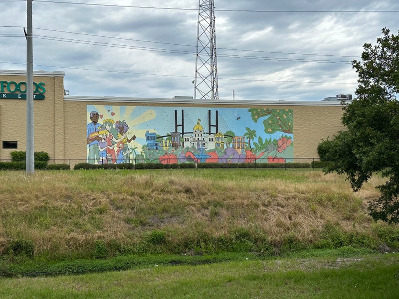 mural in Savannah by artist unknown.