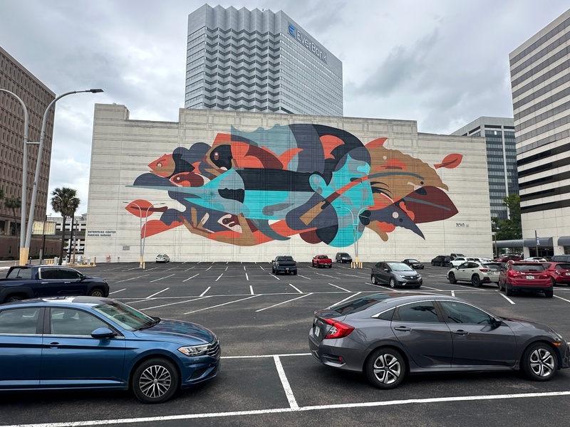 mural in Jacksonville by artist unknown.
