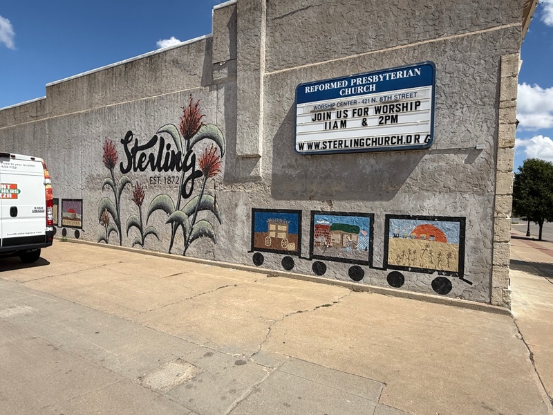 mural in Sterling by artist unknown.
