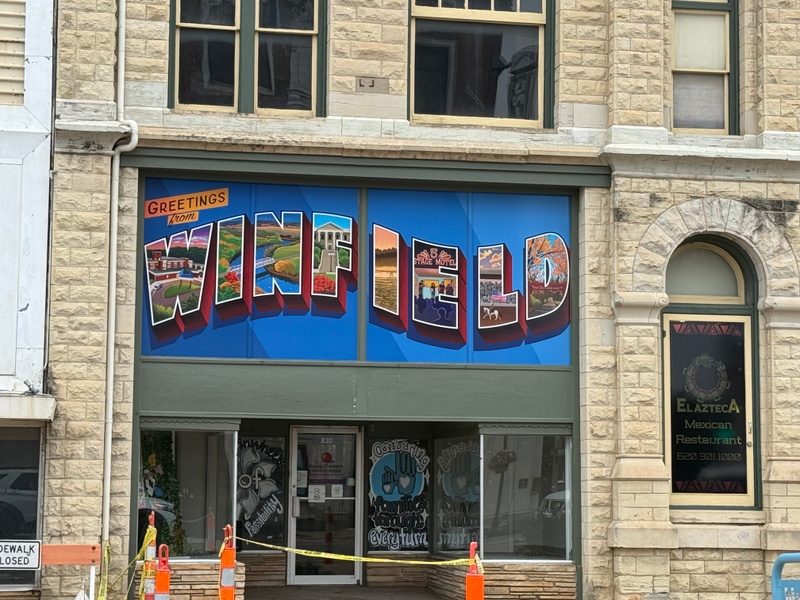 mural in Winfield by artist unknown.