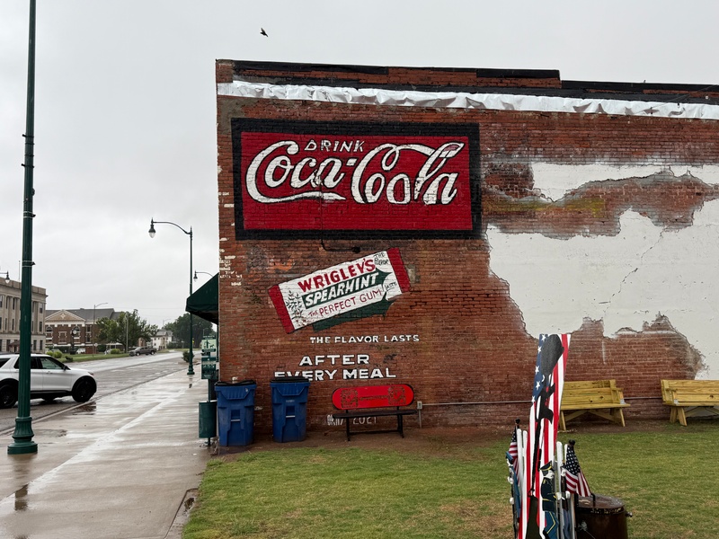 mural in Cherokee by artist unknown.