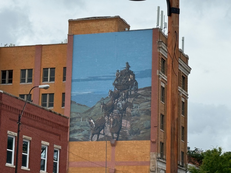 mural in Dodge City by artist unknown.