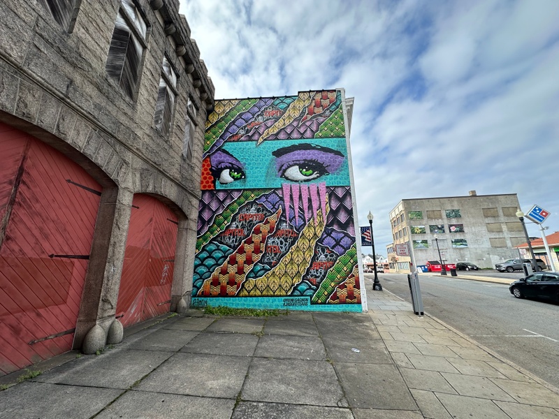 mural in Fall River by artist unknown.