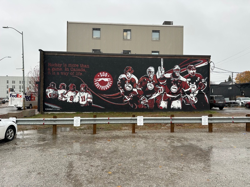 mural in Sault Ste. Marie by artist unknown.