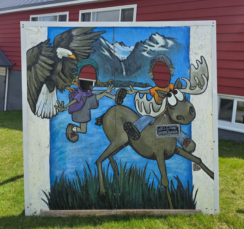 mural in Haines by artist unknown.
