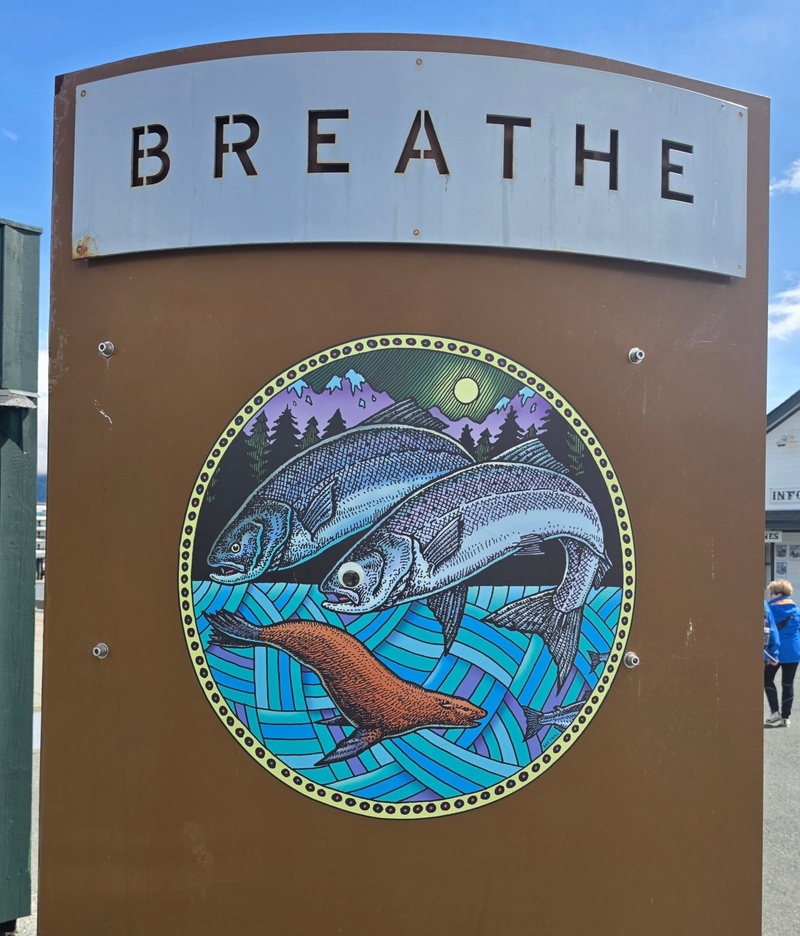 mural in Haines by artist unknown.