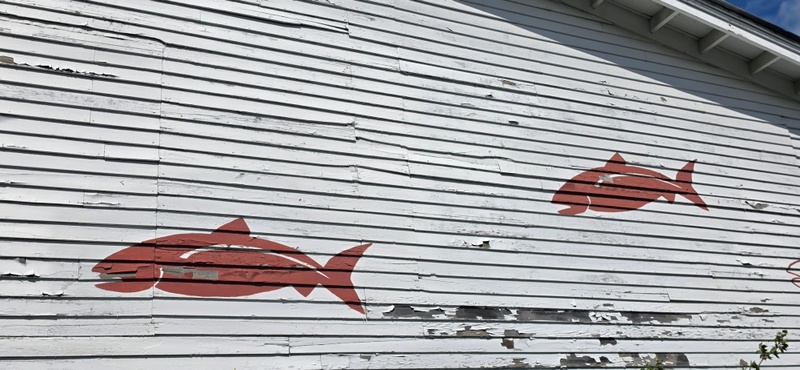 mural in Haines by artist unknown.