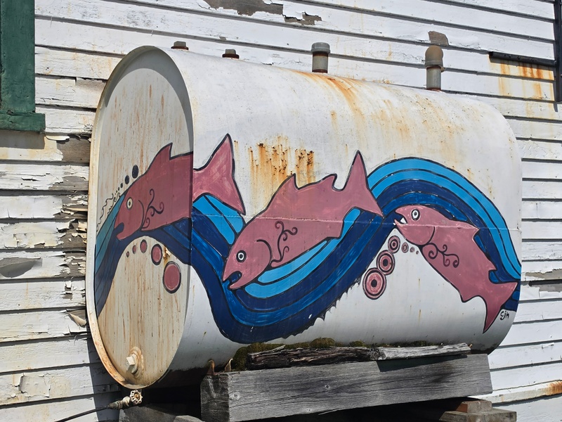 mural in Haines by artist unknown.