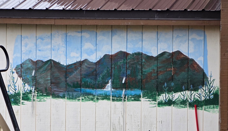 mural in Haines by artist unknown.