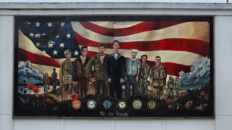mural in Haines by artist unknown.