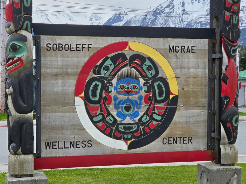mural in Haines by artist unknown.