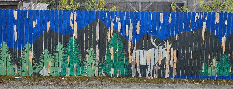 mural in Haines by artist unknown.