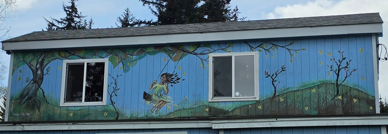 mural in Haines by artist unknown.