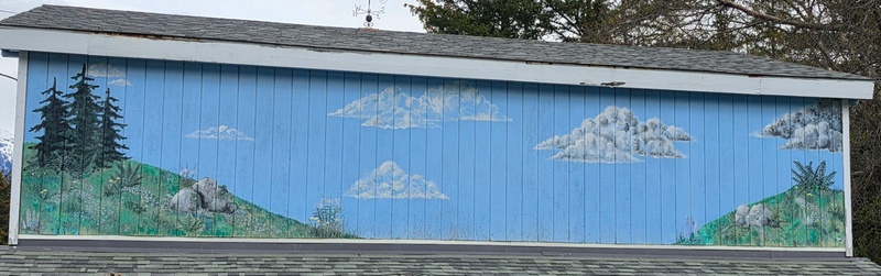mural in Haines by artist unknown.