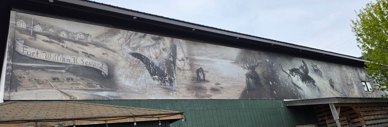 mural in Haines by artist unknown.
