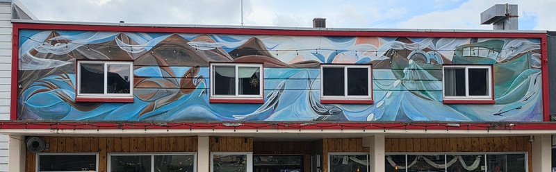 mural in Haines by artist unknown.