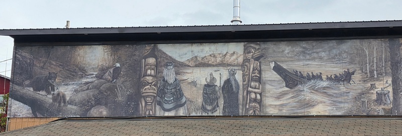mural in Haines by artist unknown.