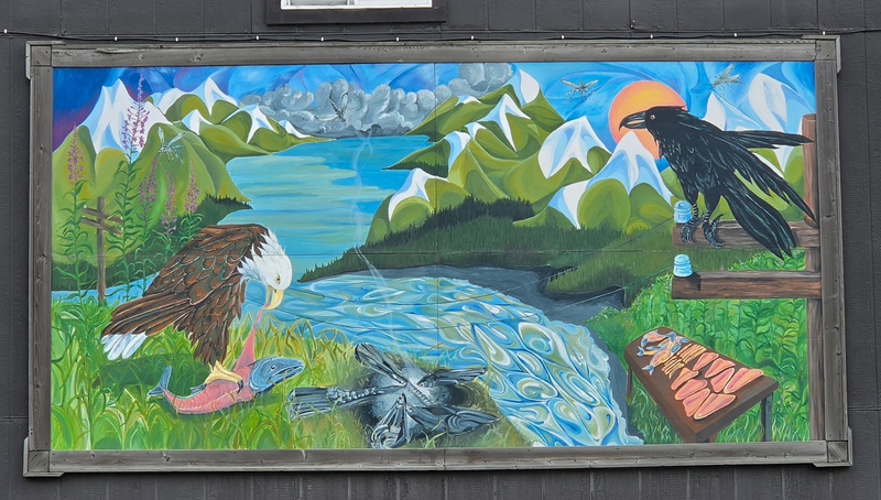 mural in Haines by artist unknown.