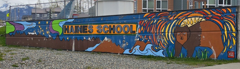 mural in Haines by artist unknown.
