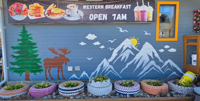 mural in Haines Junction by artist unknown.