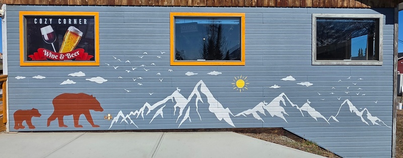 mural in Haines Junction by artist unknown.