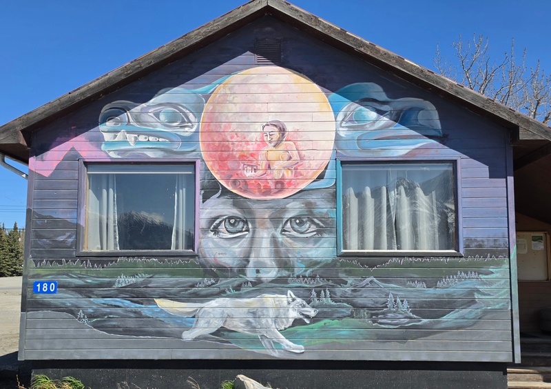mural in Haines Junction by artist unknown.