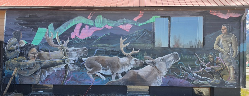 mural in Haines Junction by artist unknown.
