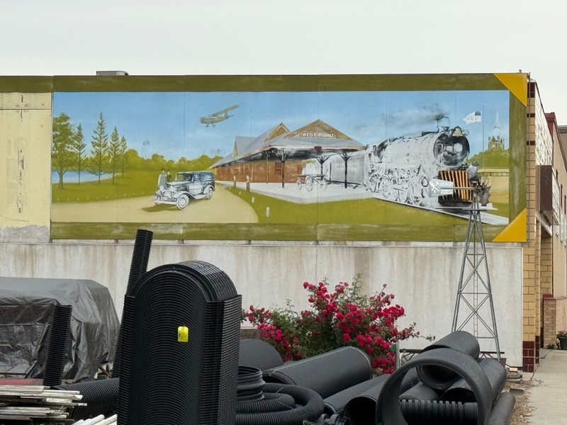 mural in West Point by artist unknown.