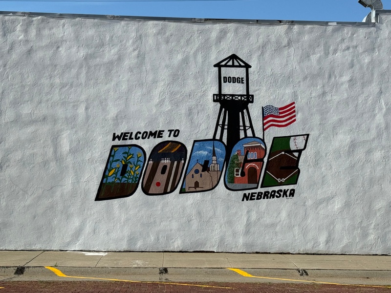 mural in Dodge by artist unknown.