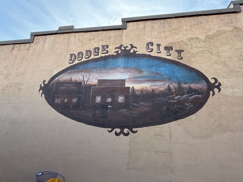 mural in Dodge by artist unknown.