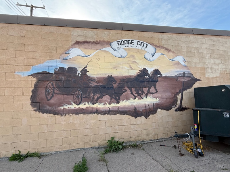 mural in Dodge by artist unknown.