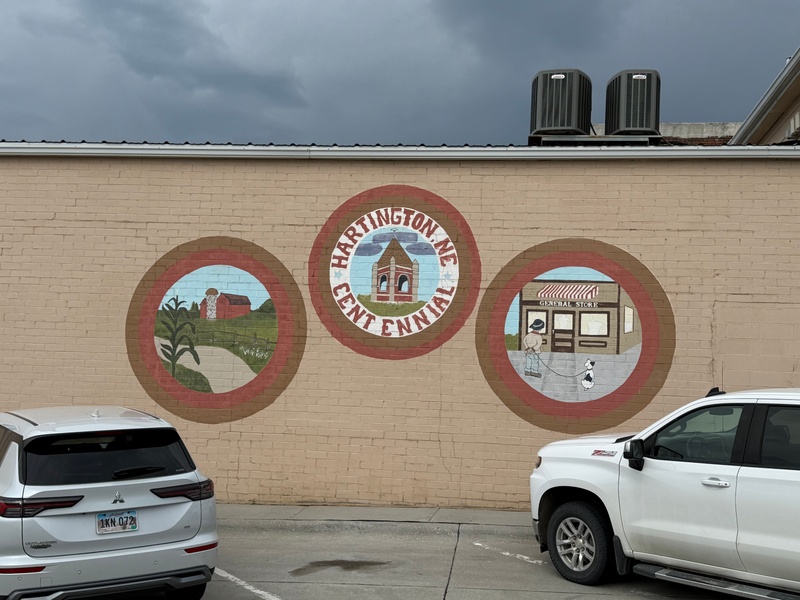 mural in Hartington by artist unknown.