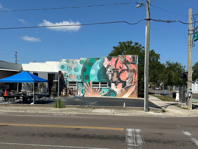 mural in St. Petersburg by artist unknown.