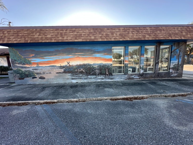 mural in Lake Placid by artist unknown.