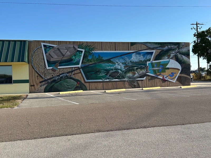 mural in Lake Placid by artist unknown.