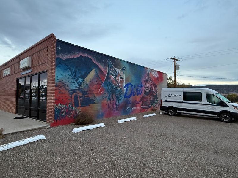mural in Ely by artist unknown.