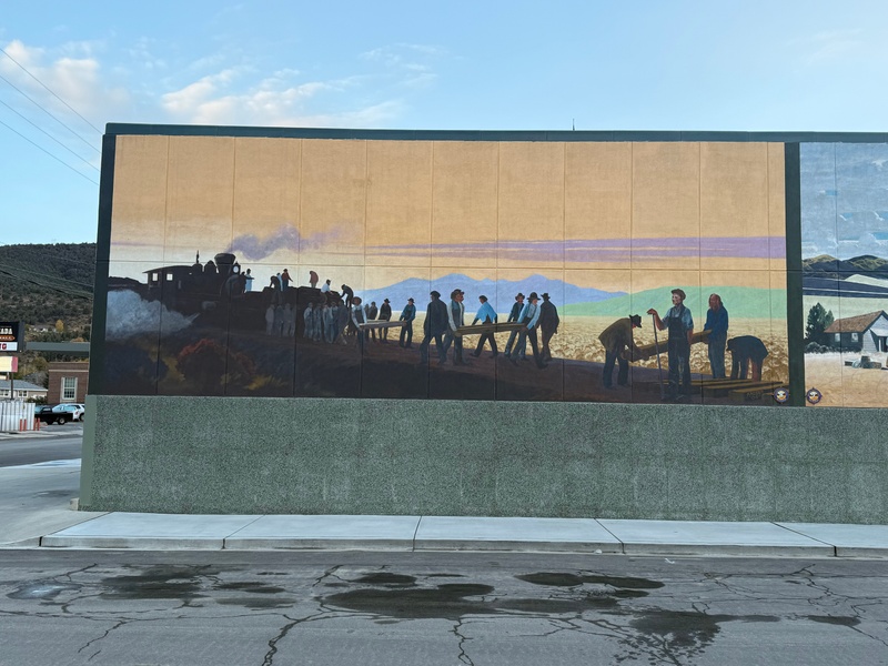 mural in Ely by artist unknown.