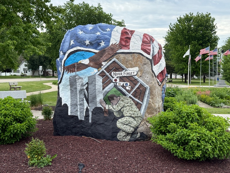 mural in Sanborn by artist unknown.