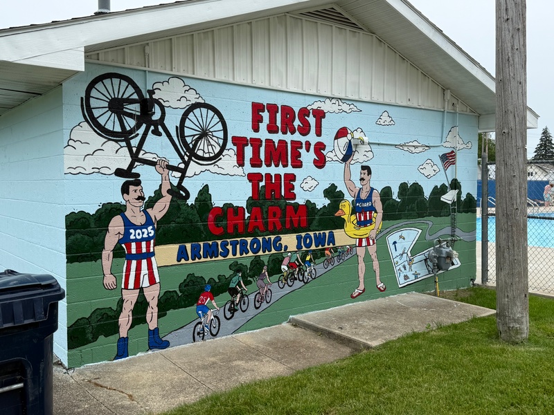 mural in Armstrong by artist unknown.