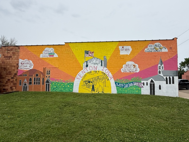mural in Fenton by artist unknown.