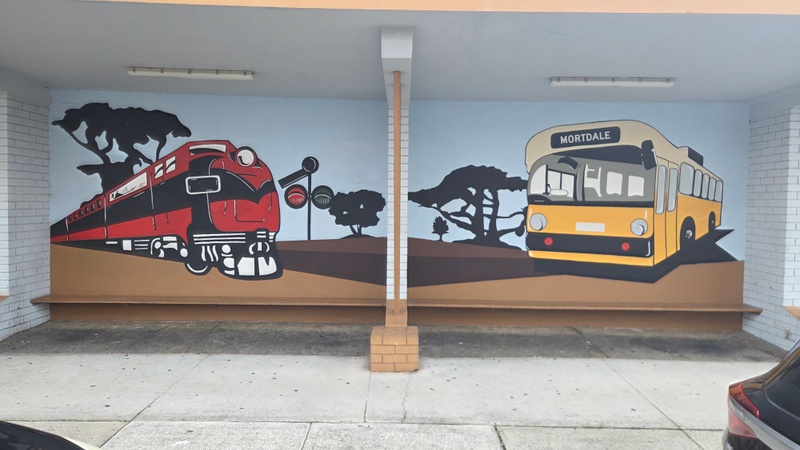 mural in Mortdale by artist unknown.