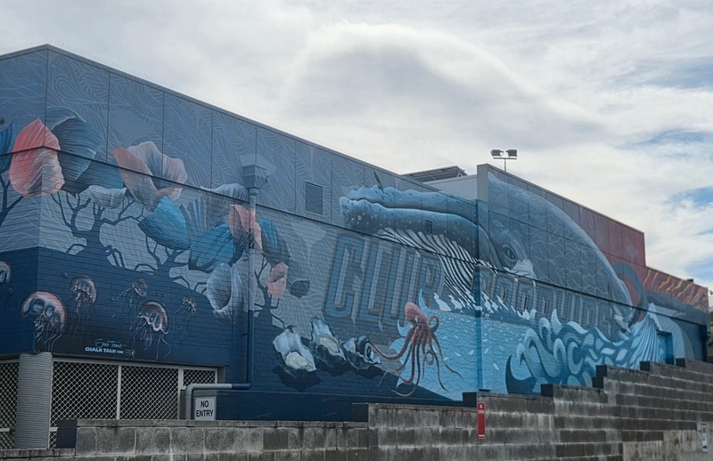mural in Merimbula by artist unknown.