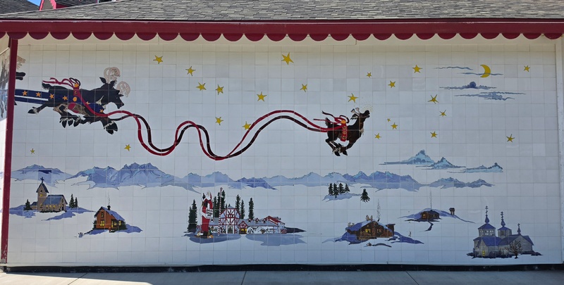 mural in North Pole by artist unknown.