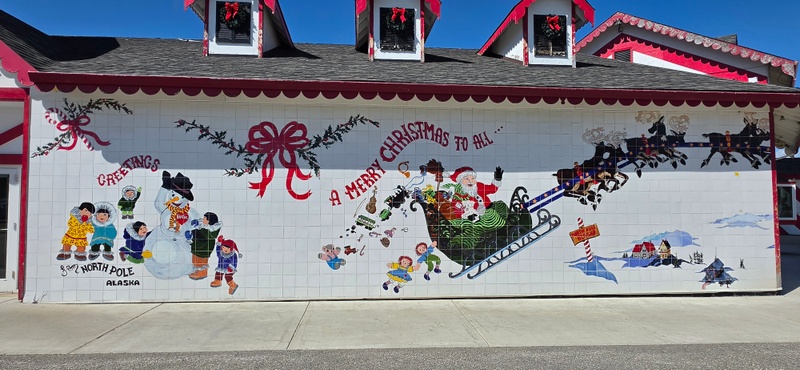 mural in North Pole by artist unknown.