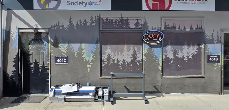 mural in Whitehorse by artist unknown.