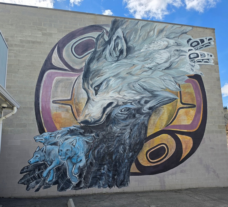 mural in Whitehorse by artist unknown.