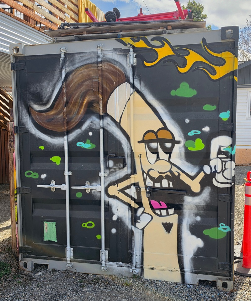 mural in Whitehorse by artist unknown.