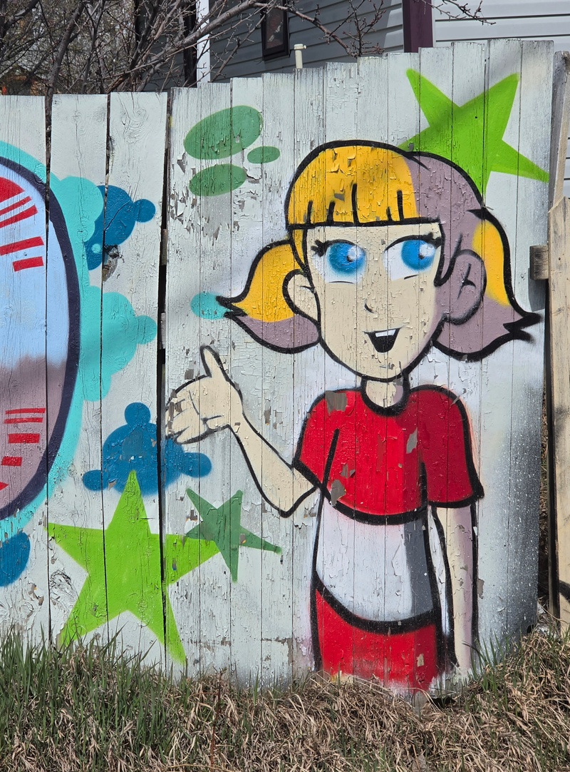 mural in Whitehorse by artist unknown.